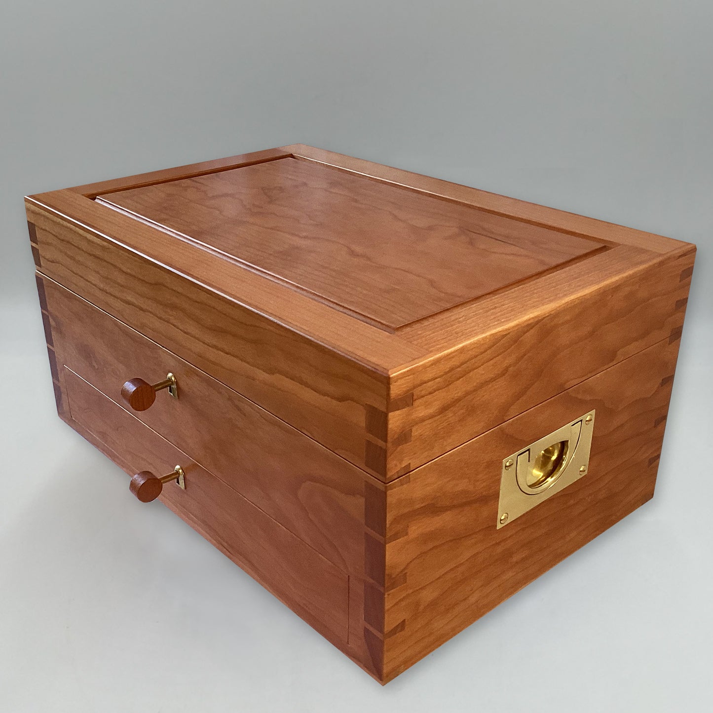 Large Cherry Jewelry Box with Drawer