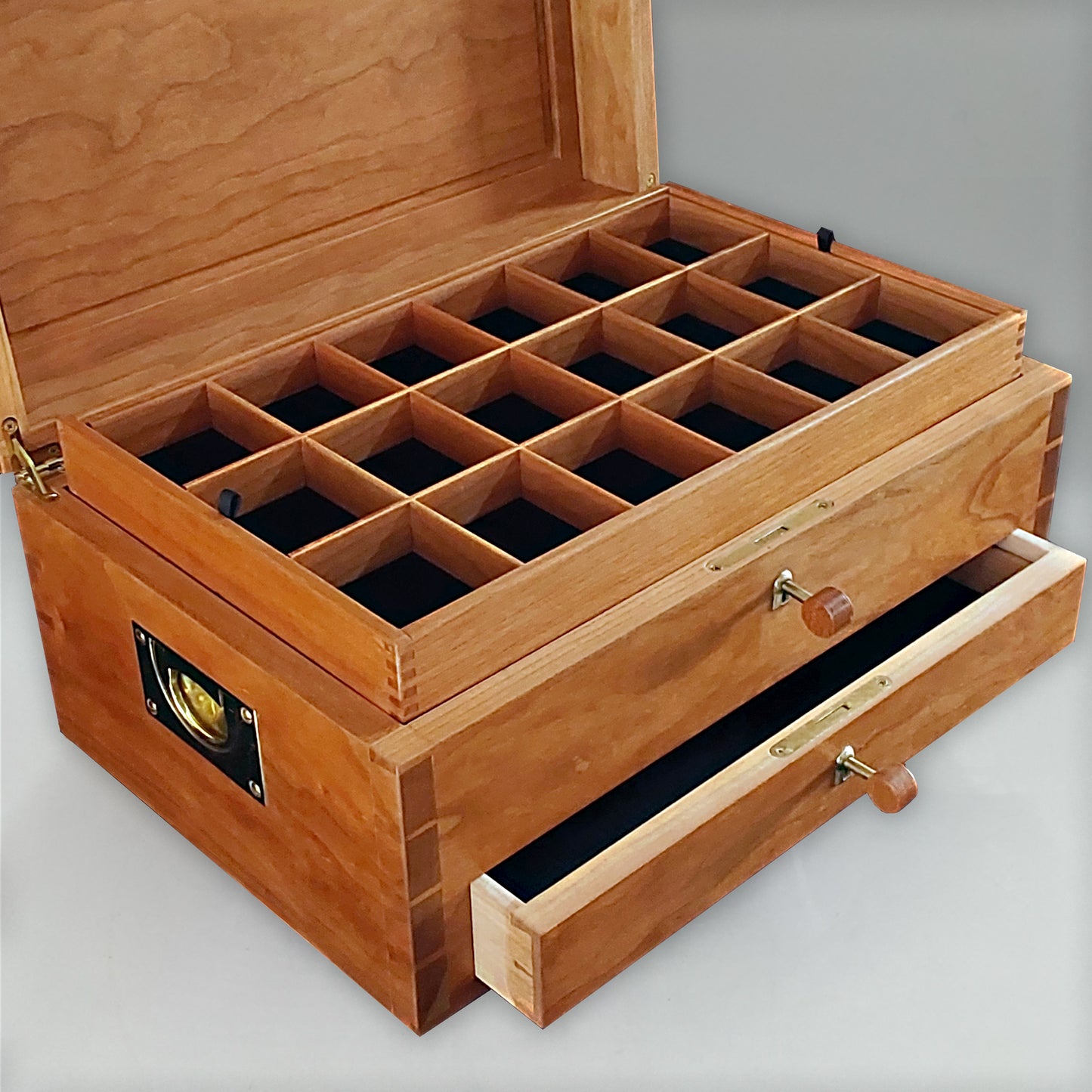 Large Cherry Jewelry Box with Drawer