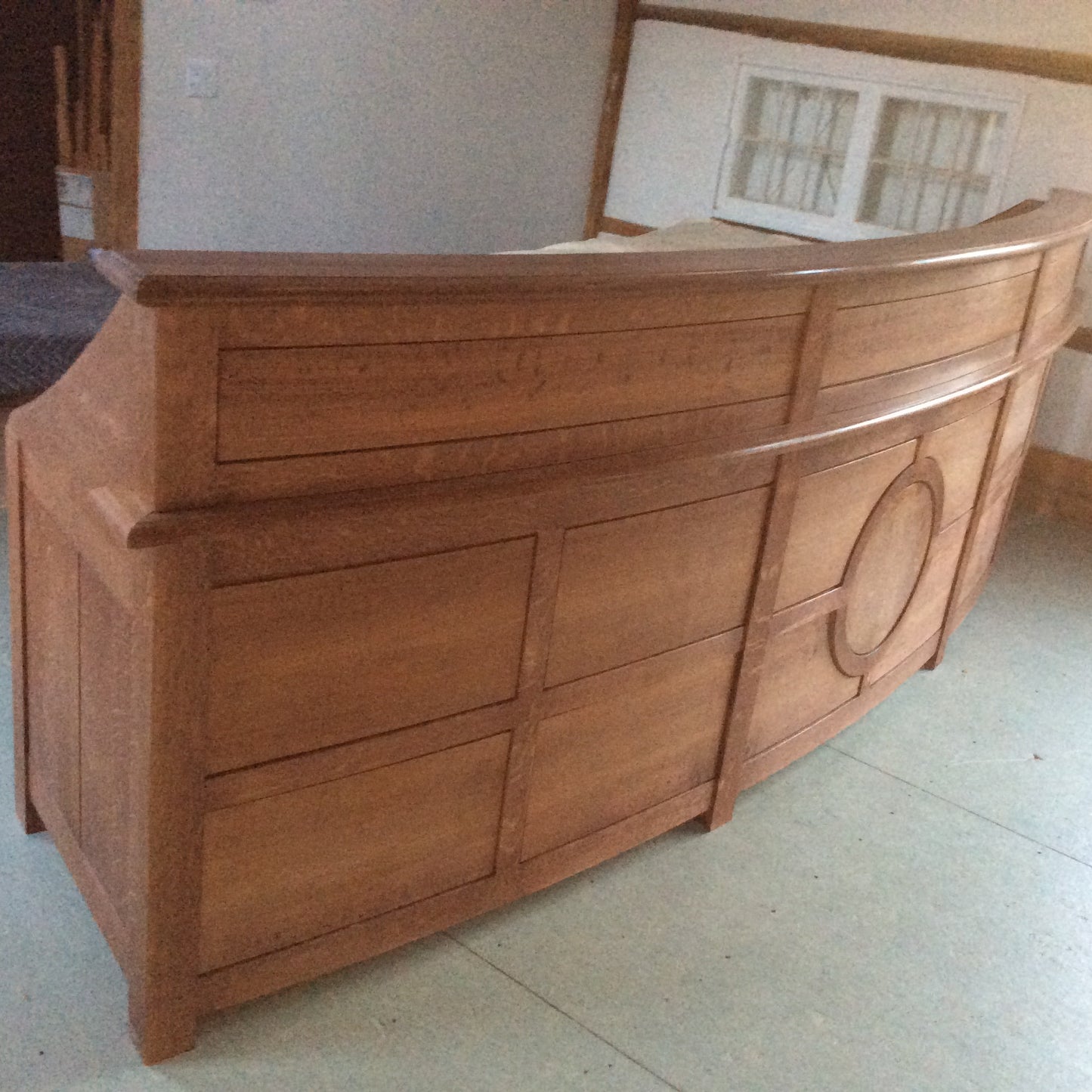 White Oak Reception Desk